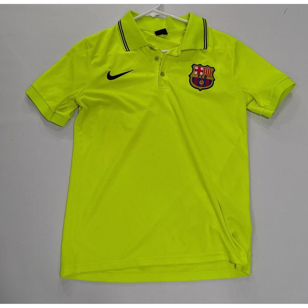 Mens Nike Dri-Fit Barcelona‎ Training Jersey Football Soccer Polo Shirt Size S